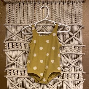 H&M Mustard Polka Dot Swimsuit